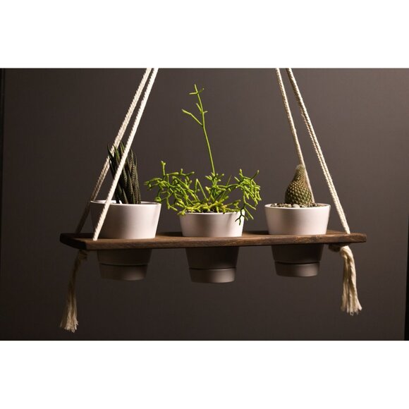 Macrame Shelf|Boho Wall Hanging Shelf|Handmade Home Decor|Boho Room Decor(ID513) - Picture 3 of 8